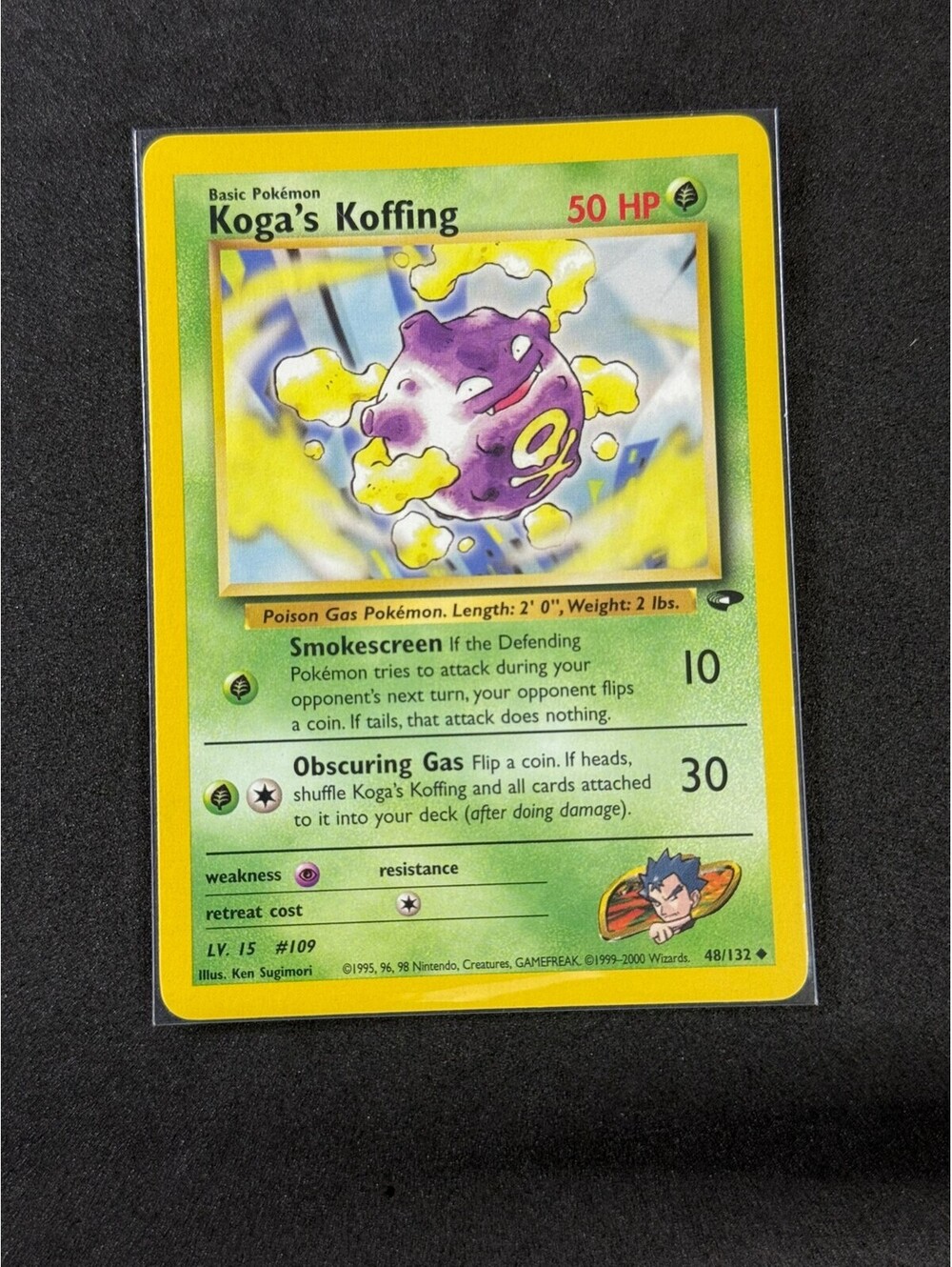 Koga's Koffing Pokémon Trading Card 48/132 gym heroes